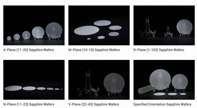 4Inch Customized A Axis Sapphire Wafers For Epitaxial Growth 430um SSP DSP